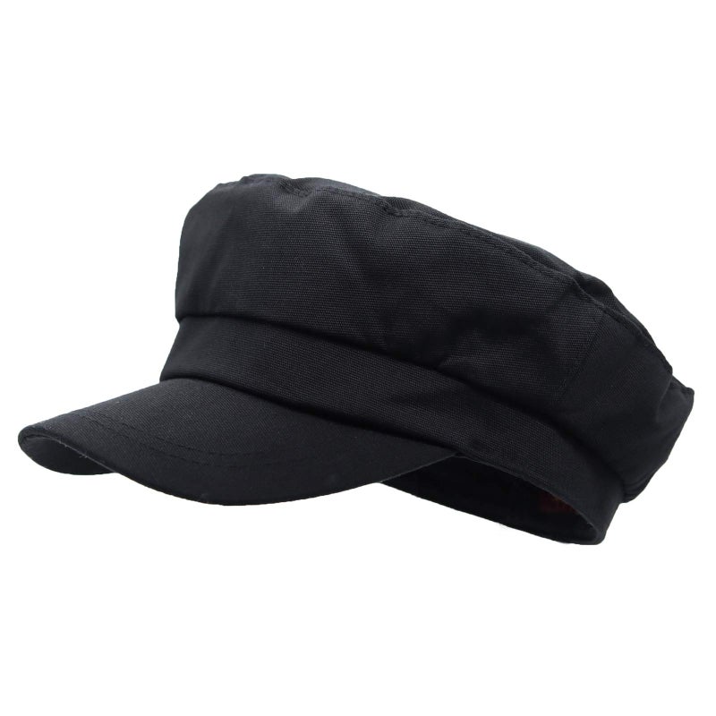 WITHMOONS Seaman Hat Original Adjustable Breton Style Fiddler Hat MAAD0967 (Black) - Image 1